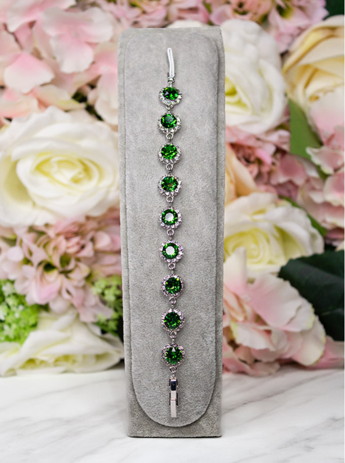 Halo Crystal Bracelet - Emerald